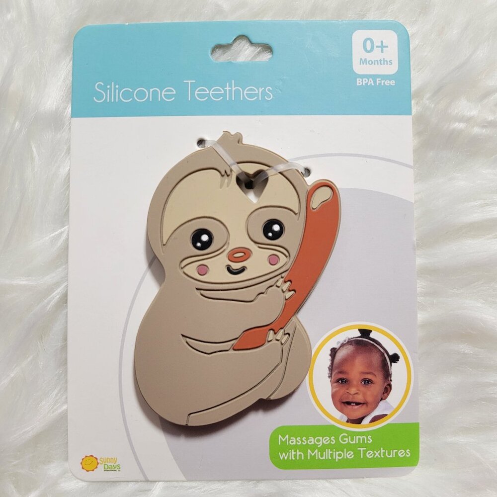 Sunny Days Sloth Silicone Teether